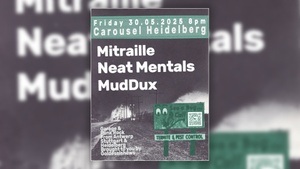 Mitraille (Garage Punk, Antwerpen), Neat Mentals (Punk Rock, Stuttgart) und MudDux (Autohaus)
