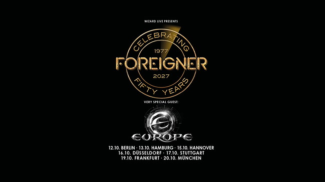 FOREIGNER - 50th Anniversary Arena Tour