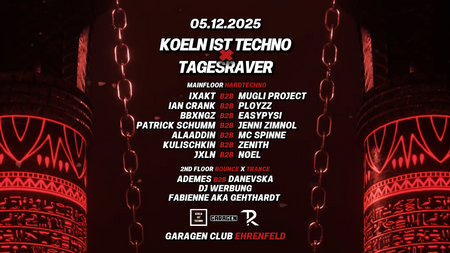 Koeln ist Techno X Tagesraver |  05.12.25 | GARAGEN CLUB KÖLN-EHRENFELD