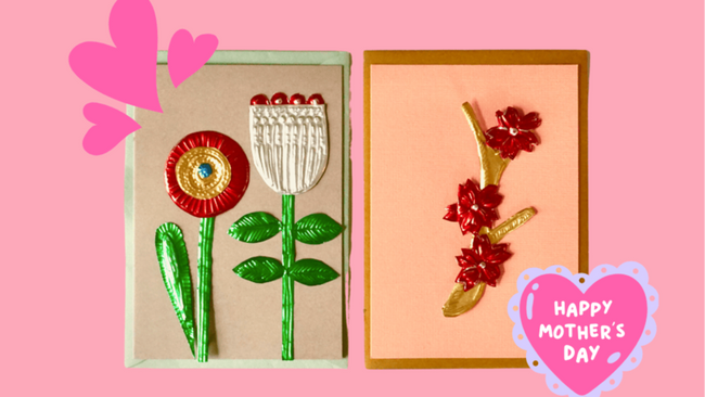 Kreativ mit Prägefolie - Muttertag