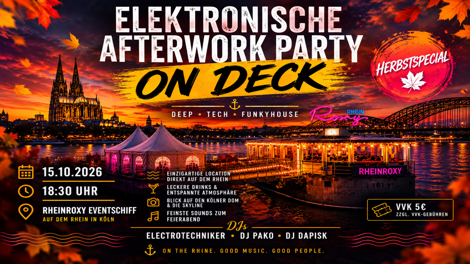 Elektronische Afterwork Party - "On Deck" - HERBSTSPECIAL