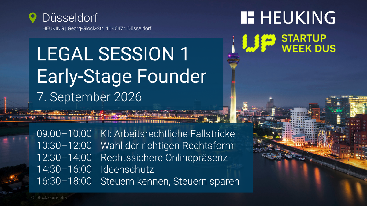 HEUKING Legal Session 1: Early-Stage Founder