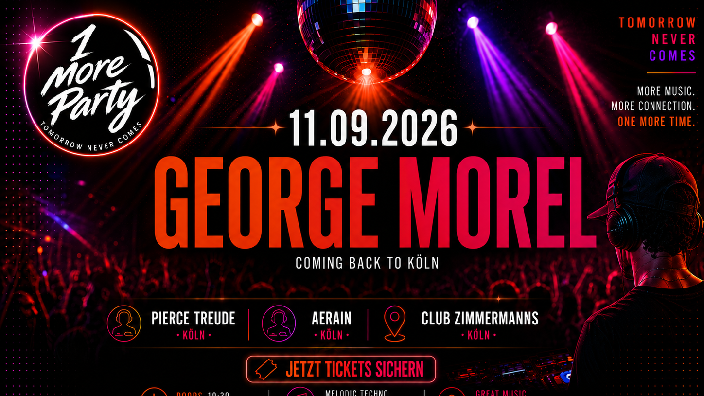 1 More Party in Club Zimmermanns. Launch party mit George Morel