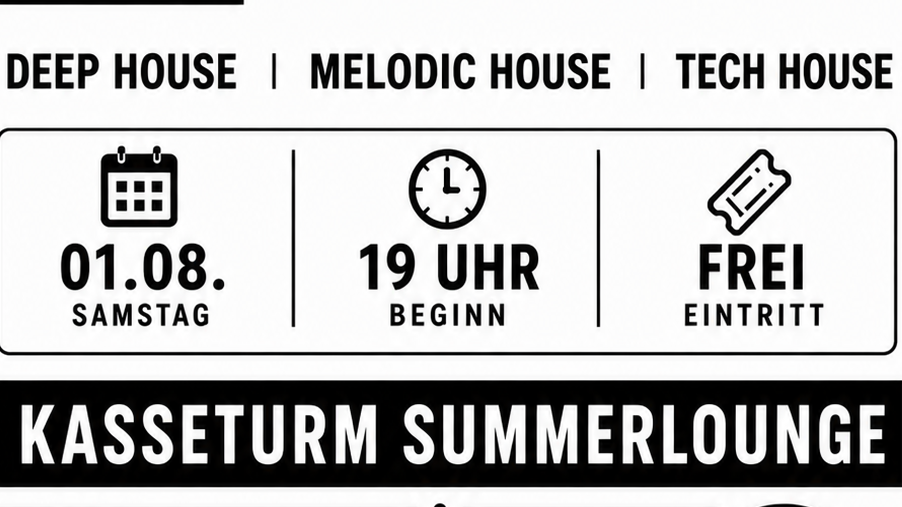 Titelbild der Veranstaltung Kasseturm Weimar - Summer Lounge mit DJ LETINO