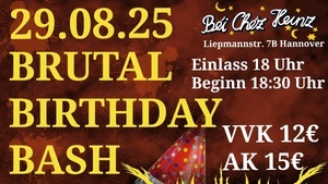 BRUTAL BIRTHDAY BASH – Deathmetal, Hardcore, Deathcore: Mit dabei sind Inherit The Curse, Necroknight, Tyrant´s Paradox und Iconvict