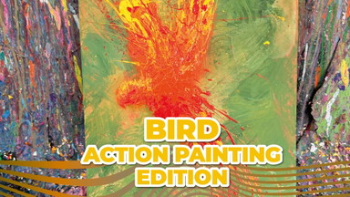Mini Action Painting - Bird Edition