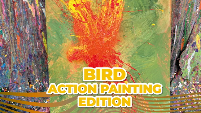 Mini Action Painting - Bird Edition