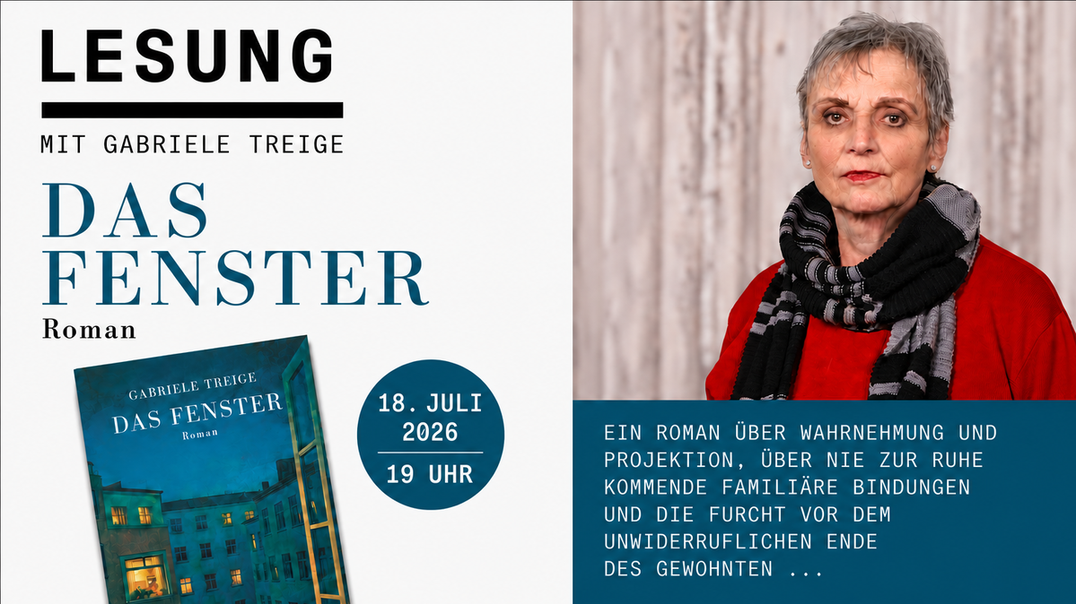 Steglitzer Lesung: Gabriele Treige liest aus ihrem neuen Roman "Das Fenster"