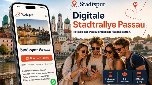 Stadtspur Passau – Digitale Stadtrallye durch die Altstadt