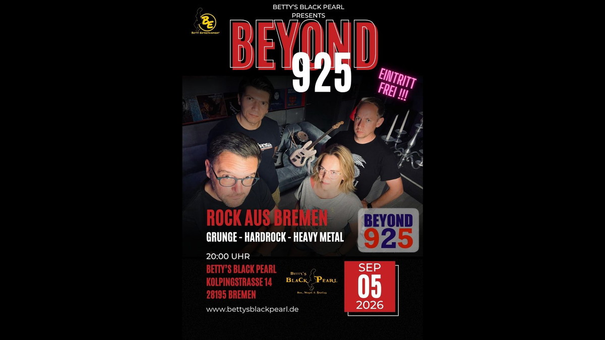 Titelbild der Veranstaltung BEYOND 925 - Grunge, Hard Rock, Heavy Metal