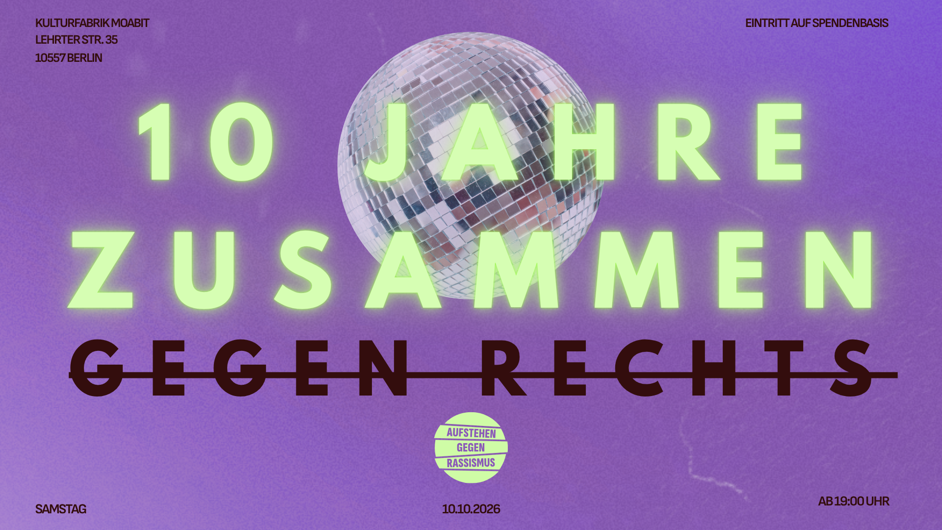 🩷💛 10 Jahre zusammen – gegen rechts! 💛🩷