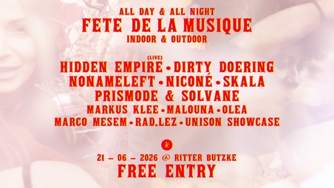 FÊTE DE LA MUSIQUE BERLIN Unter freiem Himmel // free entry all night long