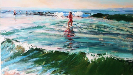 Ausstellungseröffnung: Wie man das Meer sehen kann, Barbara Burck, Malerei