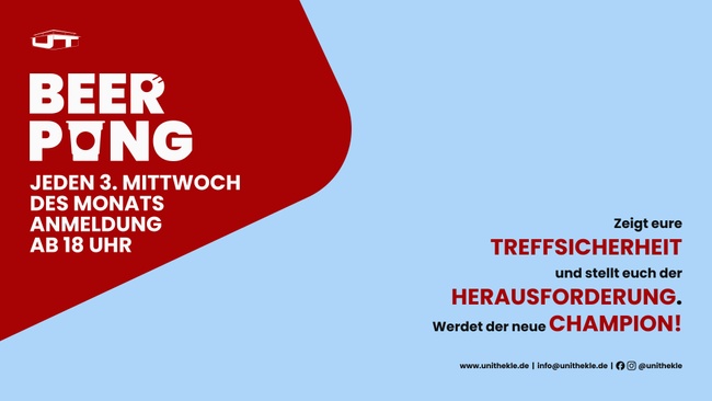 Bierpong- Turnier im Unithekle