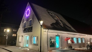 Lichtinstallation 80 Jahre Flucht und Vertreibung - Künstlerische Intervention