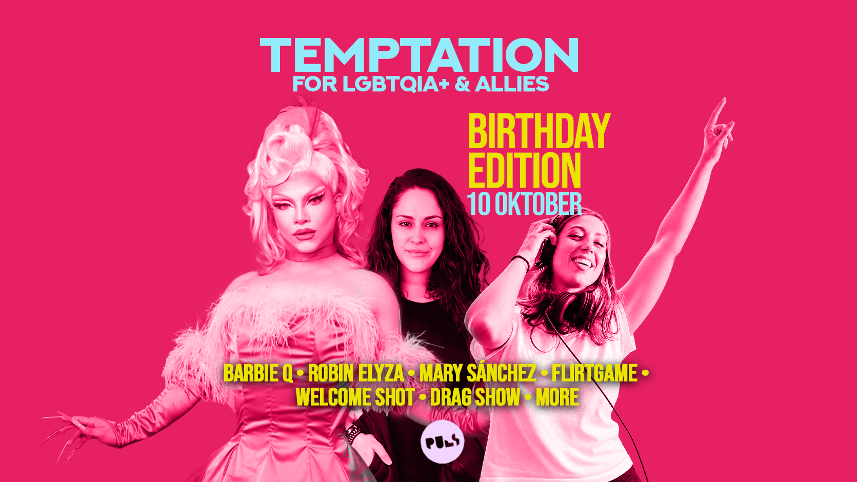 Temptation Birthday Edition 10.10.26, Barbie-Q, Robin Elyza uvm, Puls Club