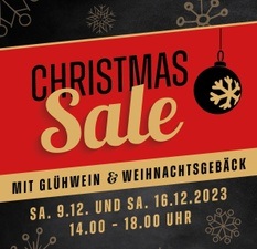 Christmas Sale mit Glühwein und Weihnachtsgebäck