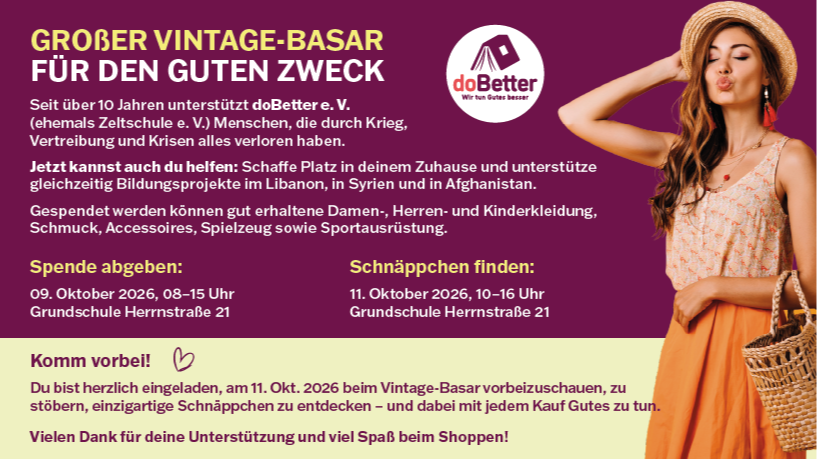 Großer Vintage-Basar für den guten Zweck
