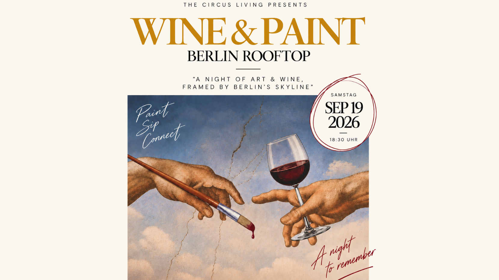 WINE & PAINT x THE CIRCUS LIVING ROOFTOP EDITION