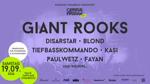 Campus Festival Osnabrück - Vol. 3 mit Disarstar, Kasi und weitere