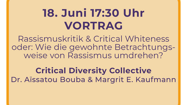 Politabend „Rassismuskritik und Critical Whiteness – oder: Wie die gewohnte Betrachtungsweise von Rassismus umdrehen?“