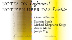 Conversations with Kathrin Busch, Michael Klipphahn-Karge, Ariane Müller, Joseph Vogl