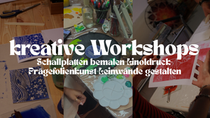 Art Party!  Workshop Abend: Linolschnitt • Schallplatten bemalen • Prägefolienkunst • Leinwände gestalten