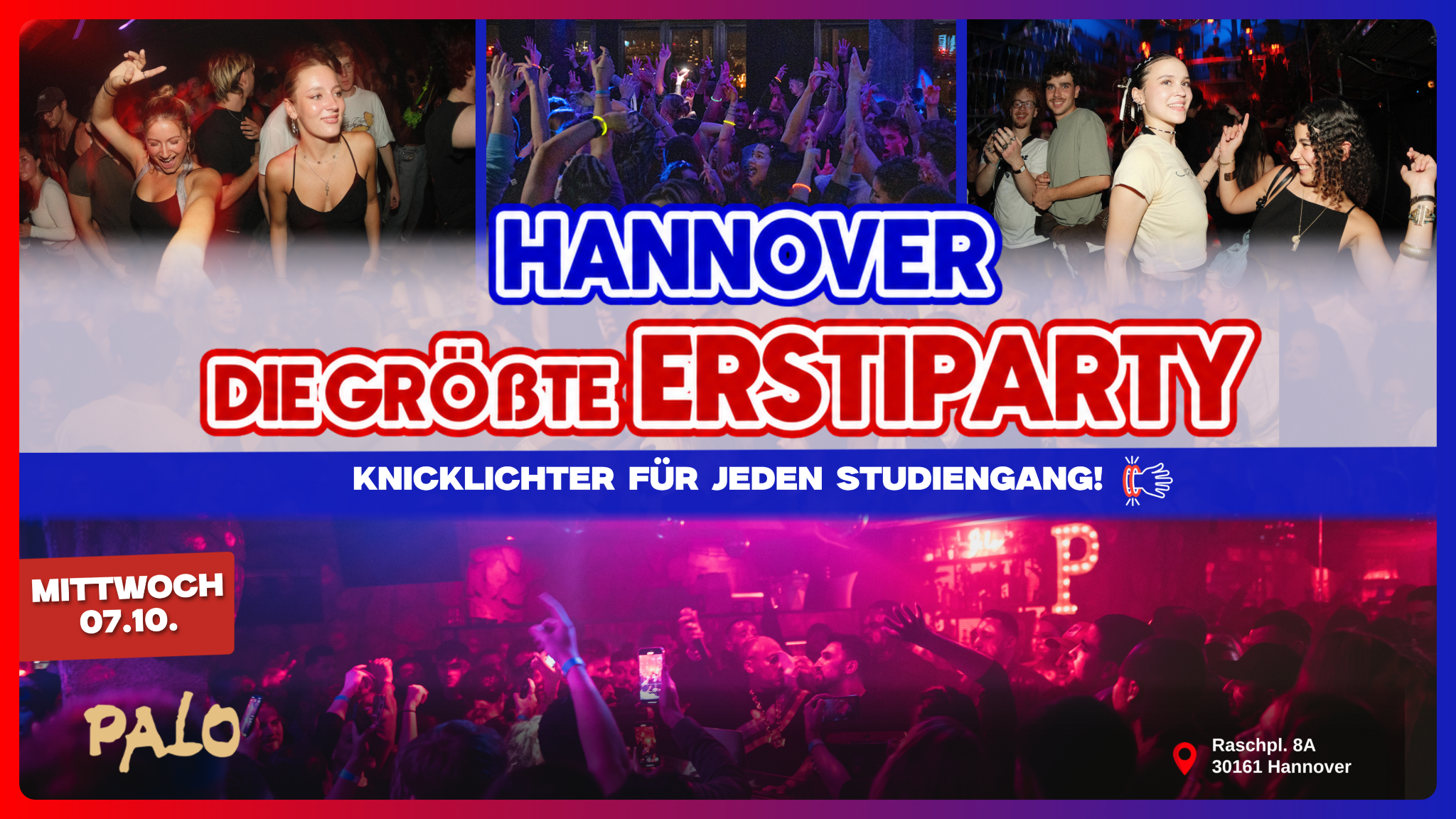Die große Erstiparty Hannover - Palo | Mi, 07.10.