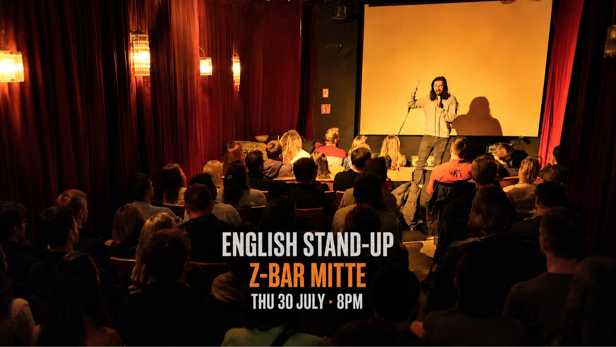 Titelbild der Veranstaltung Free English Stand-Up Comedy in Berlin Mitte on Thursday