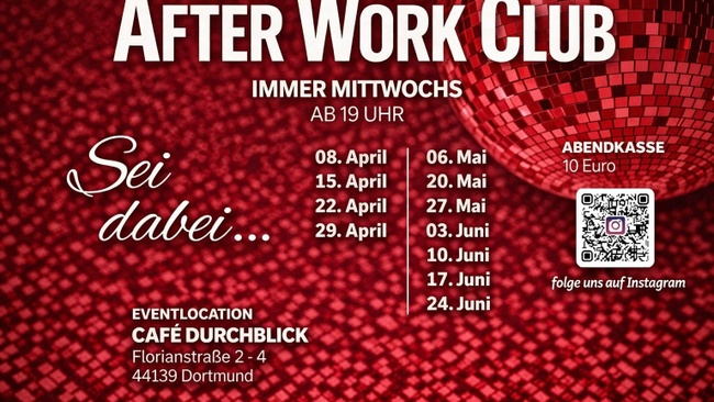 AfterWorkClub mit House, Pop und Rock!