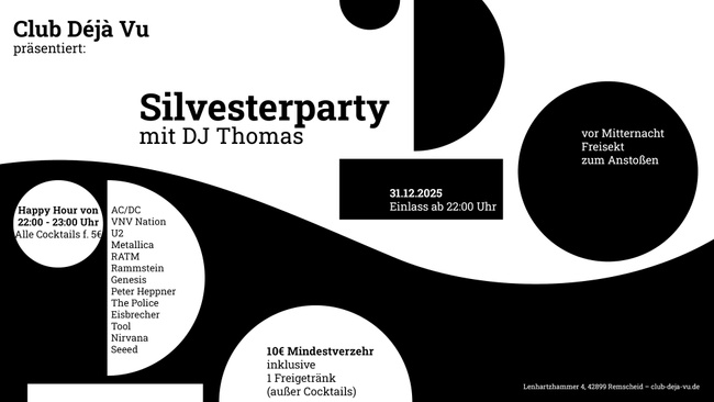 Silvesterparty mit DJ Thomas