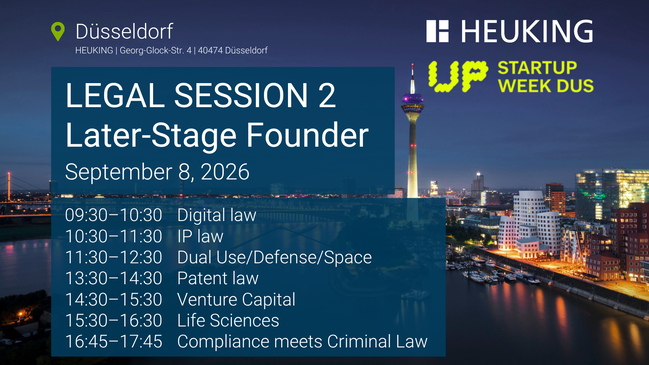 HEUKING Legal Session 2: Later-Stage Founder