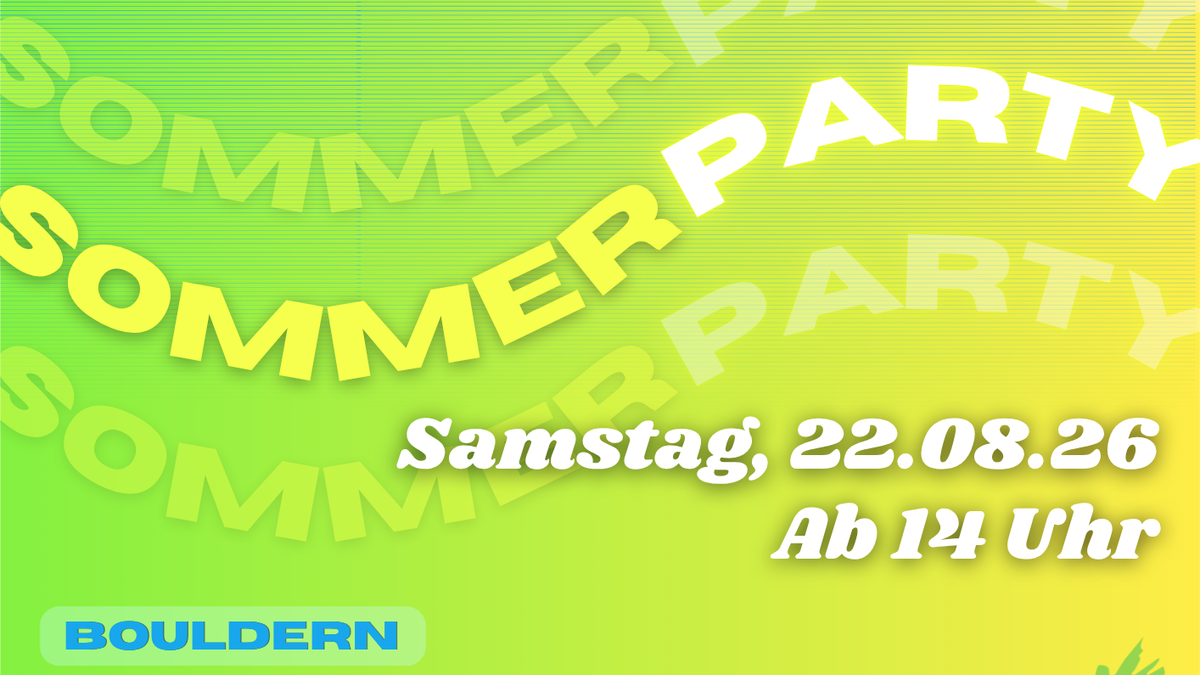 Titelbild der Veranstaltung Sommerparty Kletterarena Dresden