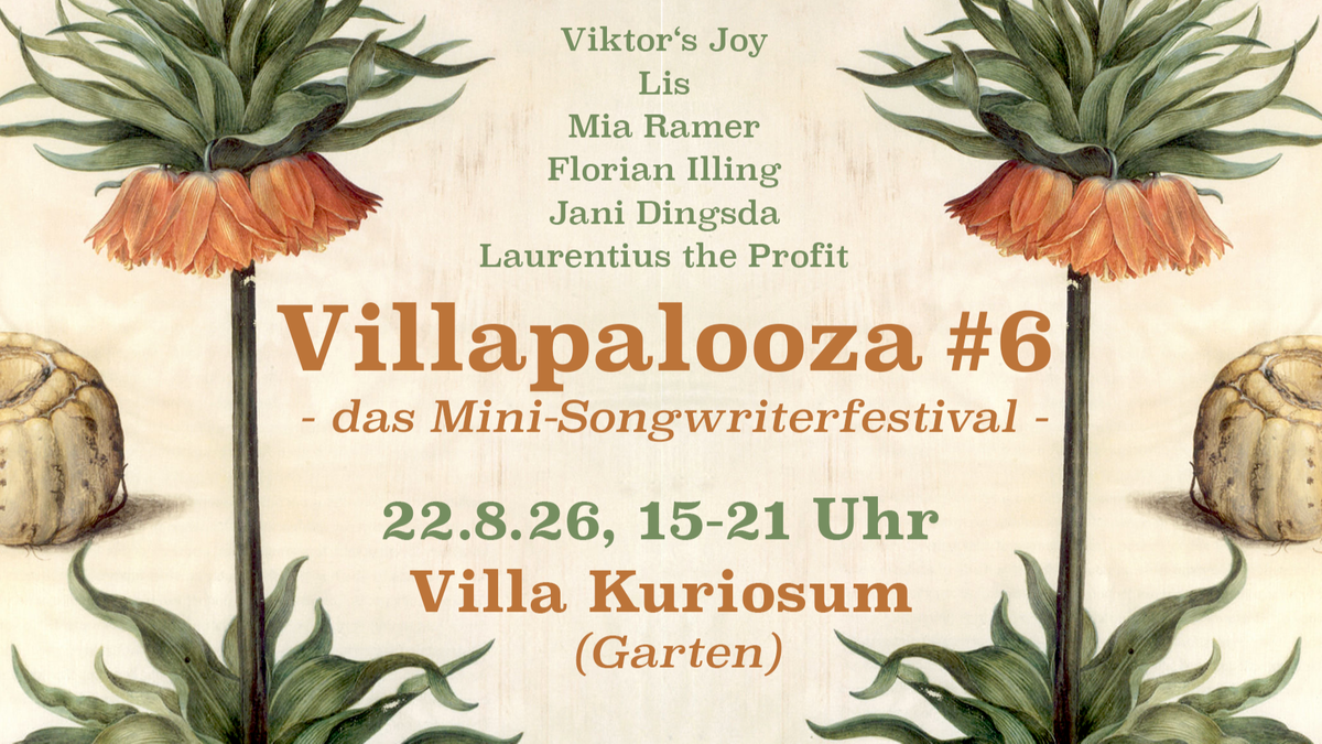 Titelbild der Veranstaltung Villapalooza #6 - das Mini-Songwriterfestival