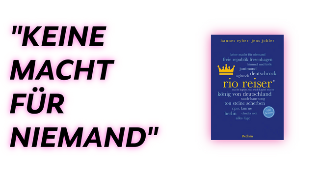 Musikalische Lesung zum 75. Geburtstag von Rio Reiser mit Jens Johler und Tobias Hacker