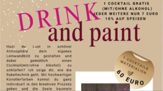Drink and paint/Rakeltechnik