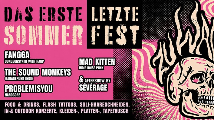 Titelbild der Veranstaltung SOMMERFEST w/ Mad Kitten + Problemisyou + Sèvèrage