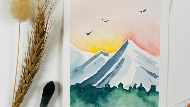 Aquarell Night - Landscape