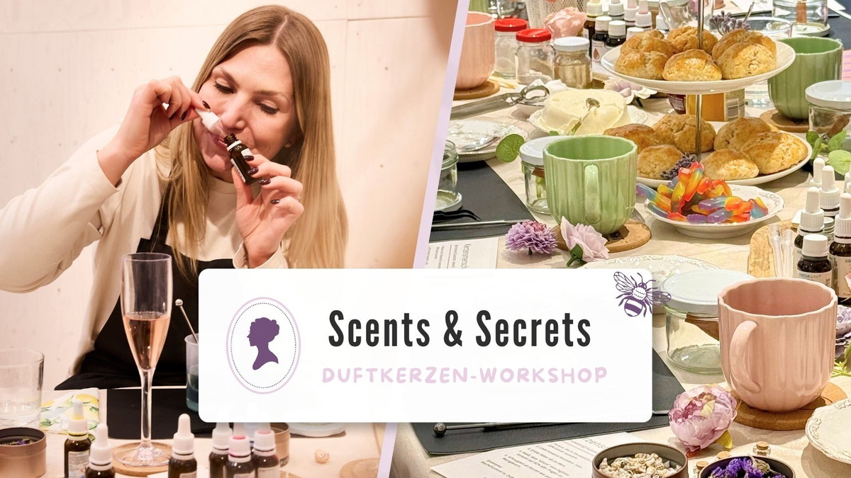 Titelbild der Veranstaltung Scents & Secrets | Kerzen Workshop