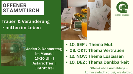 Offener Stammtisch: Trauer & Veränderung – Thema „Mut“