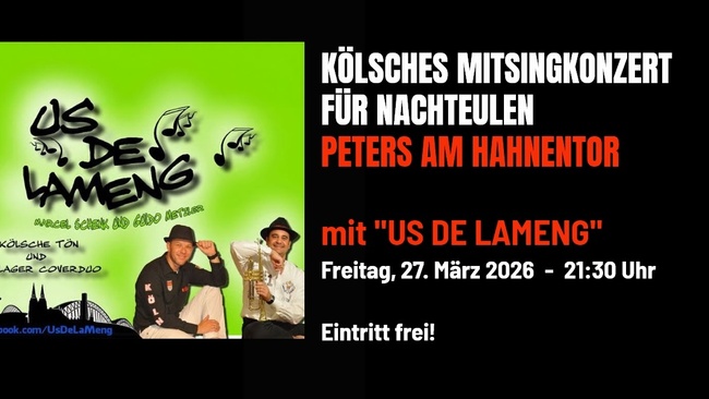 MitSingKunzät vür Naaksüüle, kostenloses Mitsingkonzert mit Us de Lameng