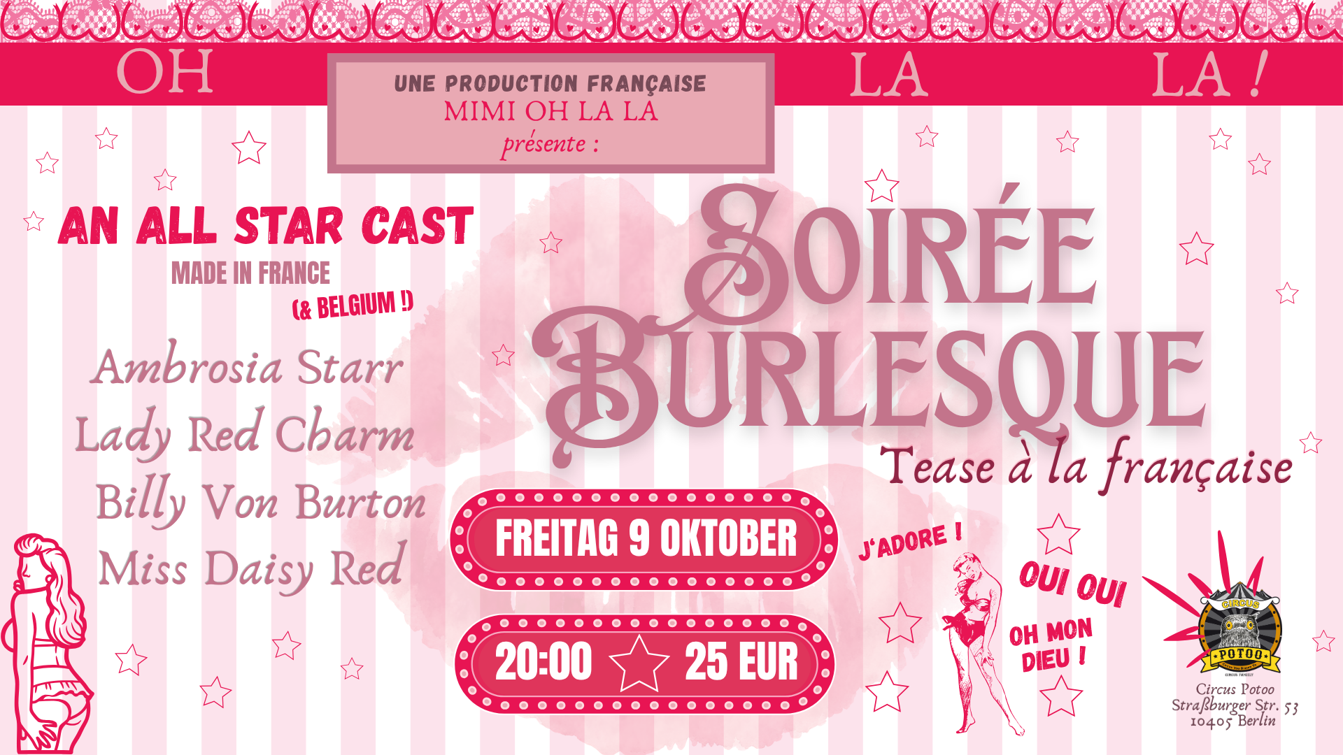 Oh La La ! Soirée Burlesque – Tease à la française