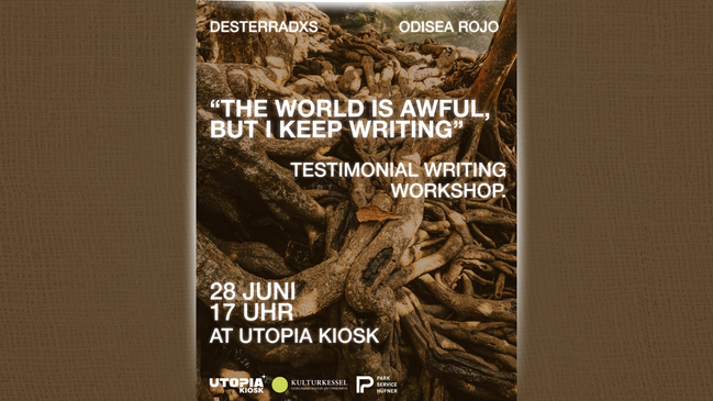 Testimonial Writing Workshop : “The world is awful, but I keep writing”