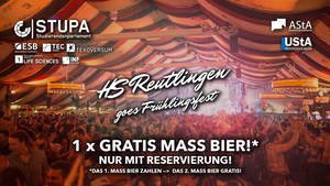 HS Reutlingen goes Frühlingsfest - Mo. 21.04.25 @ Wasenwirt