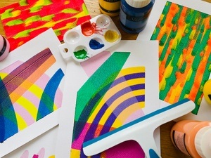 Malworkshop - Squeegee Art – Farbenfrohe Fusion von Technik und Kreativität