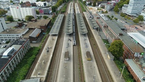Blick hinter den Bauzaun