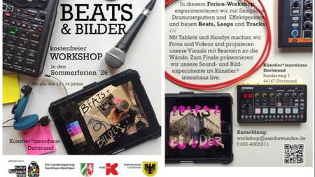 Beats und Bilder – kostenloser Kulturrucksack-Workshop in den Sommerferien für junge Medienkünstler*innen im Künstler*innenhaus Dortmund