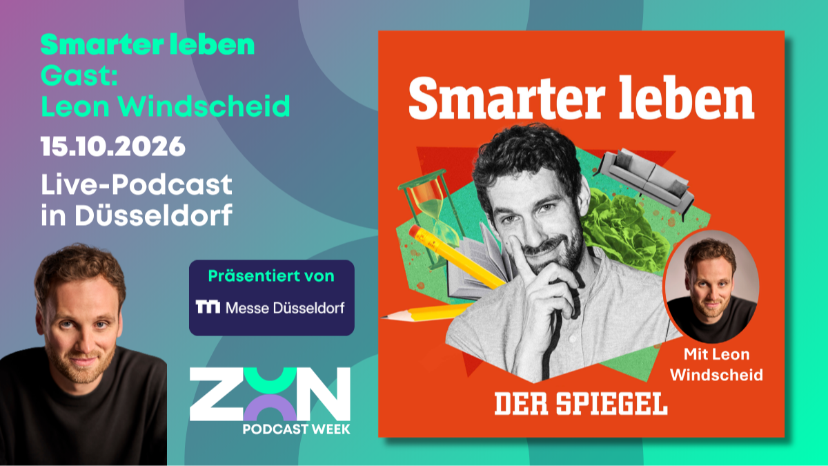 Smarter leben mit Gast Leon Windscheid - Live-Podcast - ZOON PODCAST WEEK