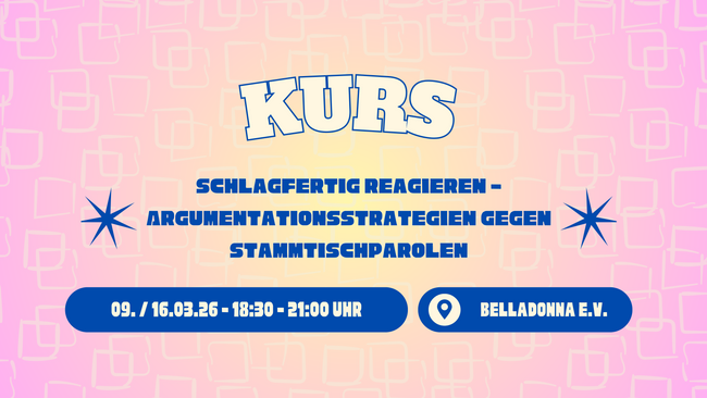 Kurs: Schlagfertig reagieren – Argumentationstraining gegen Stammtischparolen