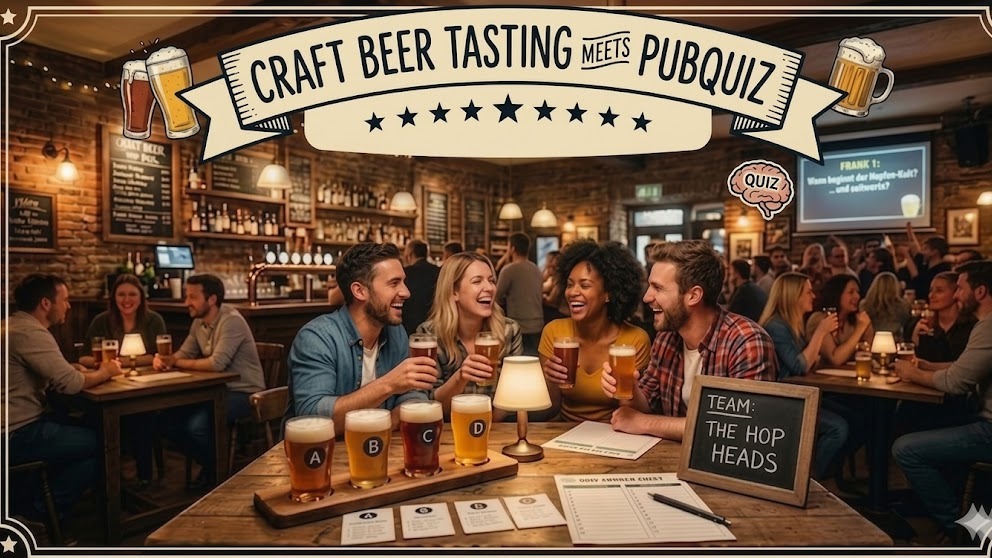 Titelbild der Veranstaltung Craft Beer Tasting & Pub Quiz
